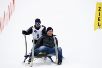 Horn sled racing, Waldau, Black Forest, Baden-Württemberg, Germany