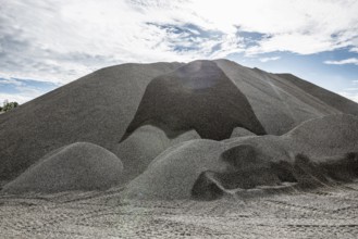 Gravel, gravel plant, gravel pit, near Breisach am Rhein, Breisgau, Baden-Württemberg, Germany
