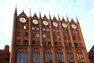 Town hall in the urban area of Altstadt, Stralsund, Hanseatic City of Stralsund, Vorpommern-Rügen