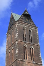St. Mary's Church, also St. Mary's Church, center of the old town of Wismar, Northwest Mecklenburg