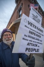 Milan, Michigan USA - 11 November 2025 - On Veterans Day, veterans held rallies across the country