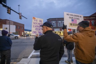 Milan, Michigan USA - 11 November 2025 - On Veterans Day, veterans held rallies across the country