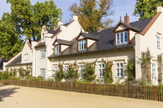 Schlossvorwerk Muskau in Muskauer Park, UNESCO World Heritage Site, Bad Muskau, Upper Lusatia,