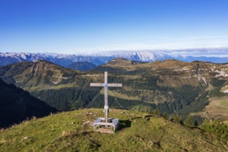 Summit Cross, Hoher Zinken, Postalm, Osterhorn Group, Salzkammergut, Province of Salzburg, Austria