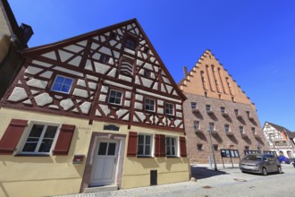 Fachwerkhäuser und Rathausplatz, city of Heideck in the district of Roth, Middle Franconia,