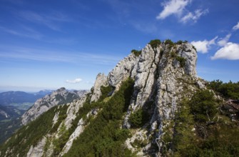 Summit cross am Scharfen, Postalm, Osterhorn Group, Salzkammergut, Province of Salzburg, Austria