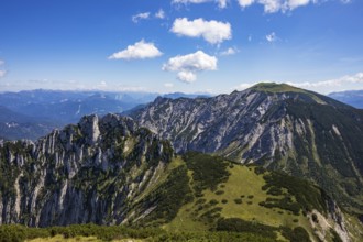 View from Braunedlkogel to Scharfen and Gamsfeld, Postalm, Osterhorn Group, Salzkammergut, State of