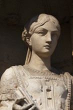 Sculpture at City Hall on Grand Place, Brussels, Belgium
