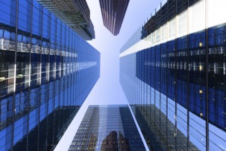 Toronto financial district skyline panorama with luxury condos and financial offices