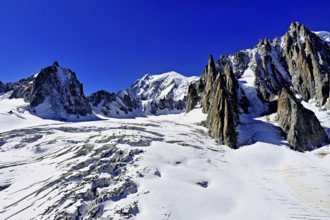 View of the mountains from the Télécabine Panorama Railway, La Tour Ronde, Mont Blanc, Le Mont