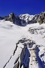 View of the mountains from the Télécabine Panorama Railway, La Tour Ronde, Mont Blanc, Mont Maudit,