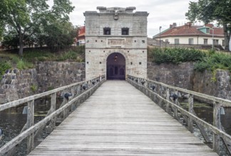Västerport, the main gate in the old medieval defensive wall around the old city in Kalmar,