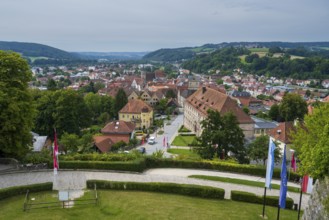 View of the city from Rosenberg Fortress, Upper Franconia, Franconia, Bavaria, Germany