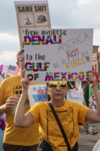 Detroit, Michigan USA - 18 October 2025 - A large crowd gathered for a 'No Kings' rally, protesting