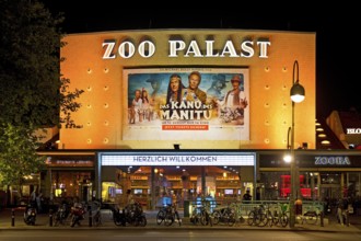The important cinema Zoo Palast in the evening, Charlottenburg, City-West, Berlin, Germany