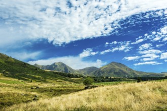 Valley of salt fountains in Puy de Dôme. Massif of Sancy, Auvergne Volcanoes Natural Regional Park.