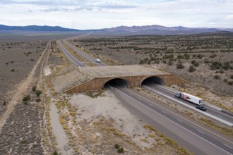 Wells, Nevada - A wildlife overpass on Interstate 80 east of Wells allows elk, deer, mountain lions