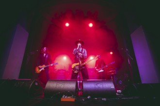 Singer Justin Hawkins from The Darkness live on Dreams On Toast Tour at Metropol Berlin on 10