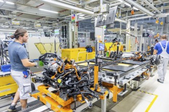 Electric car production in the assembly halls of VW in Zwickau, Zwickau, Saxony, Germany