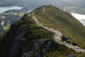 Upper section of the Rørsethornet stone staircase, with 3292 steps one of the longest continuous