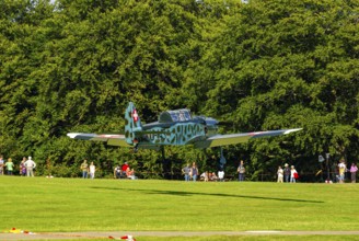 A Pilatus P-2 of Pilatus Flugzeugwerke AG with the registration D-EPII during a flight