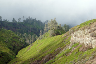 Landscape volcano Ijen, Indonesia