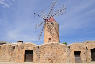 Windmill Moli den Xina, Algaida, Majorca, Balearic Islands, Spain