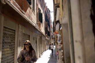 Venice, Italy - 3 September 2025: Tourists in Venice during the 82nd Venice International Film
