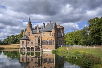15th century neo-Gothic Wissekerke Castle, Kasteel van Wissenkerke in the village Bazel near