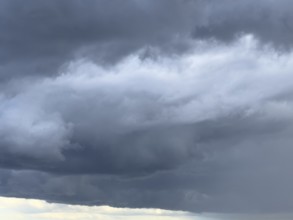 Gathering low pressure area with rain front dark stratus clouds Nimbostratus clouds, international