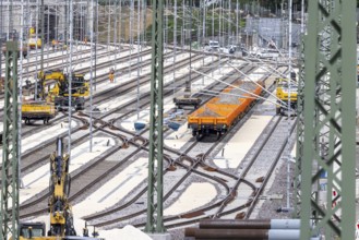 New Untertürkheim railway sidings. Train services are being reorganised as part of Stuttgart 21.