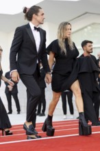 Venice, Italy - 2 September 2025: Rory St. Clair Gainer, Rebecca Ferguson during the Red Carpet of