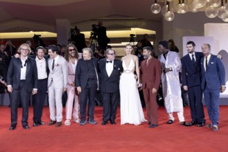 Venice, Italy - 3 September 2025: Jason Momoa, Louis Cancelmi, Oscar Isaac, Franco Nero and Duke