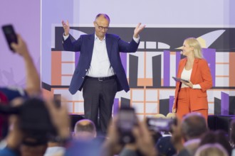 Friedrich Merz (CDU, Chancellor of the Federal Republic of Germany) during a stage talk at the Open