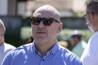 Ludwigshafen: Joachim Paul gives a speech at a rally in the Maudach district*** The election