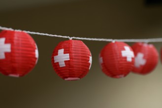 Lantern necklace with Swiss cross, for the bank holidays on 1 August, Switzerland