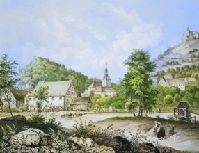 Muggendorf, climatic health resort, around 1850, Franconian Switzerland, district of Forchheim,