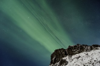 Northern Lights, Close to Vik, Ring Road, Mountains, Frost, Winter, Cold, Snow, Night, Iceland*