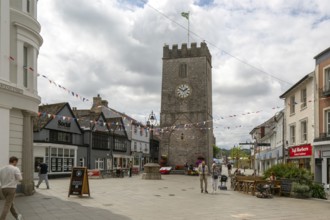 St Leonard's Tower, or the 'Clock Tower', Newton Abbot, Devon, England, UK