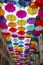 Coloured umbrellas, Interlaken, Bern, Switzerland