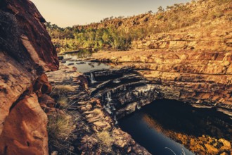 Bell Gorge, The Kimberleys, waterfall, sunrise in the outback, Australia