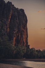 Special light atmosphere in the outback at Windjana Gorge National Park in Australia
