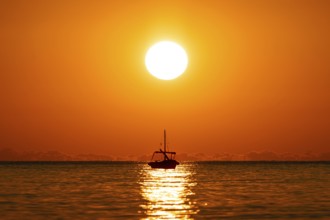 The sun rises on the Costa Rei, a stretch of coastline on the Italian Mediterranean island of