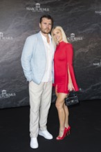 Isi Glück with man Carlos Lucio at the Remus Lifestyle Night on the roof terrace of the Pure Salt