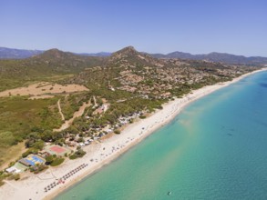 White sandy beaches and turquoise-blue sea stretch for several kilometres on the Costa Rei, a