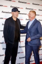 Stefan Effenberg and Boris Becker at the press conference to mark the presentation of the new TV