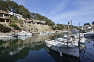 Boats in the fishing harbour of Cala Figuera, Majorca, Balearic Islands, Spain
