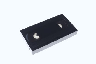 VHS cassette, video cassette on white background