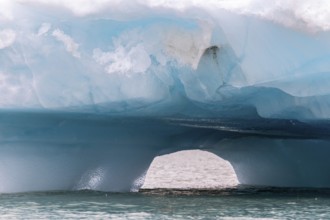 Iceberg, blue glacier ice, Konowbreen, Scandinavia, Svalbard