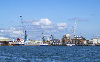 Port Docks in Poole, Dorset, England, United Kingdom